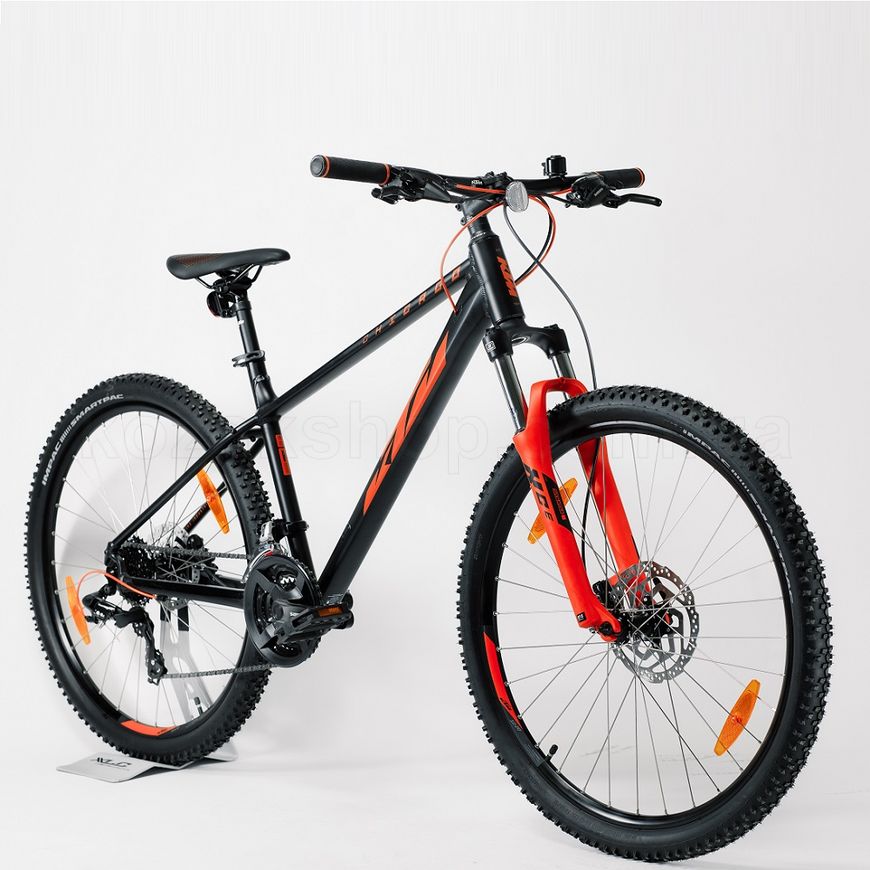 Велосипед KTM CHICAGO 272 27.5" рама M/43, чорний матовий (оранжевий)