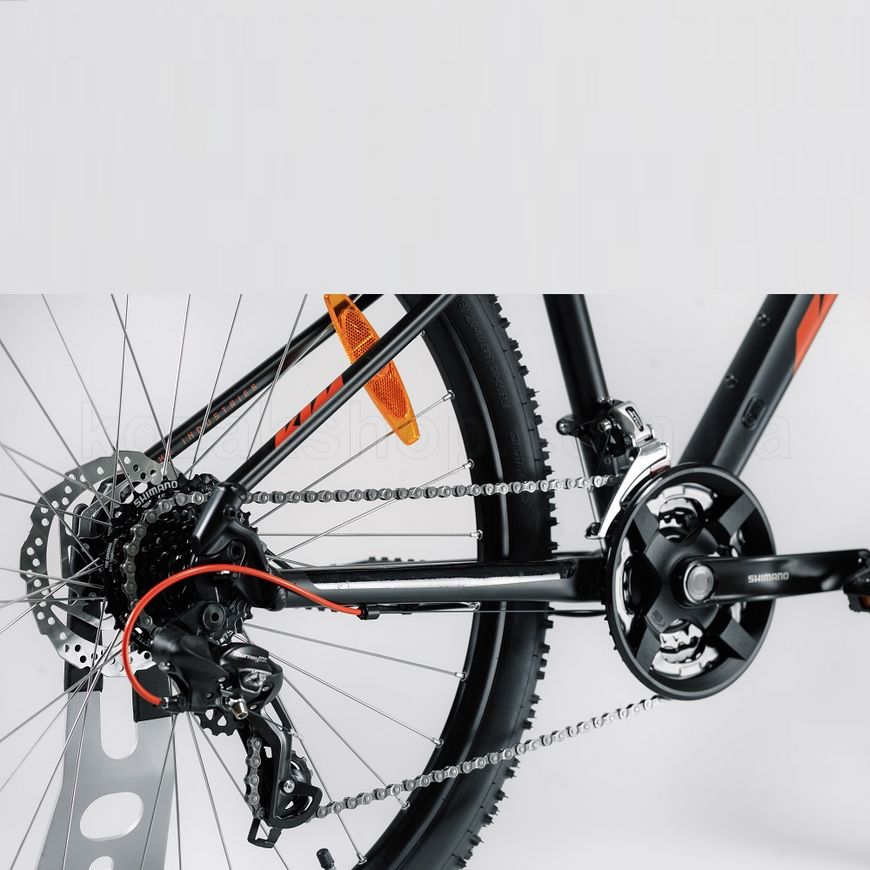 Велосипед KTM CHICAGO 272 27.5" рама M/43, черный матовый (оранжевый)