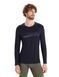 Термокофта Icebreaker 200 Oasis LS Crewe Ski Stripes MEN [MIDNIGHT] - S