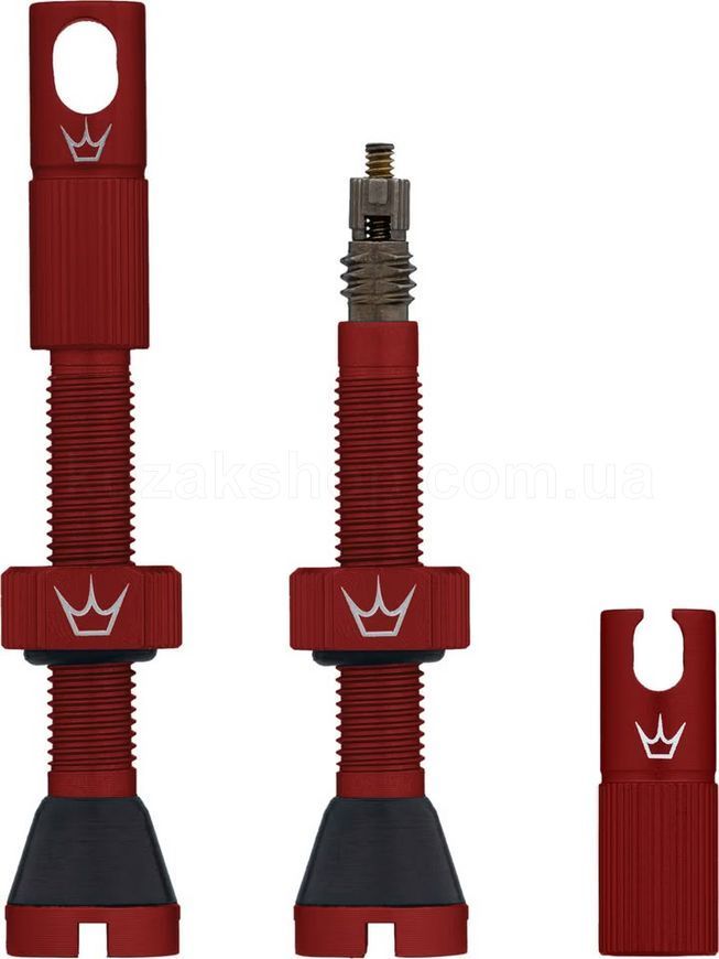 Ніпелі Peaty's x Chris King Tubeless Valves, 42mm, Red