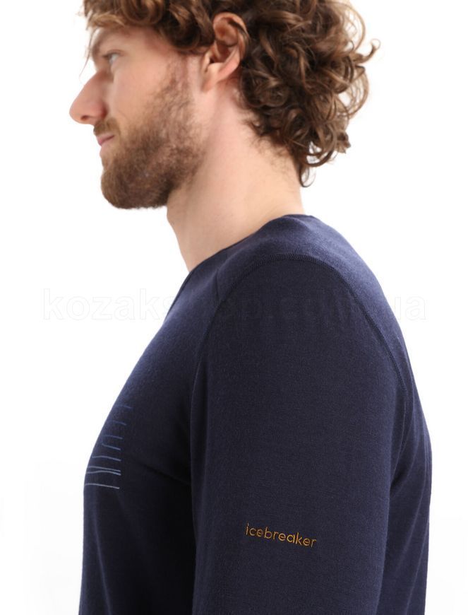Термокофта Icebreaker 200 Oasis LS Crewe Ski Stripes MEN [MIDNIGHT] - S