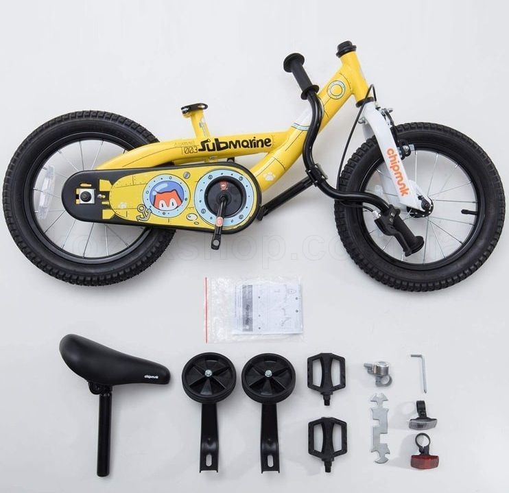 Детский велосипед RoyalBaby Chipmunk Submarine 18", OFFICIAL UA, желтый