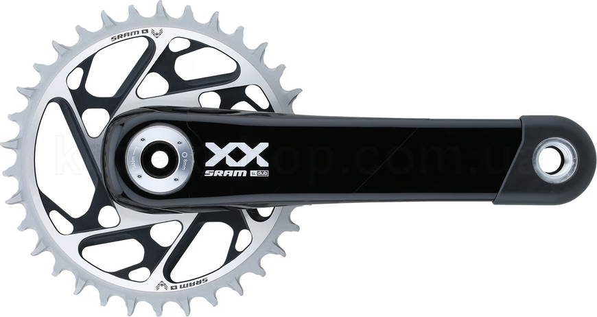 Шатуни SRAM XX SL Eagle T-Type 34t 175mm Q174 CL55 DUB D1 Black (BB not included)