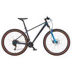Велосипед KTM CHICAGO 271 27.5" рама S/38 сірий (чорно/синій) 2022/2023