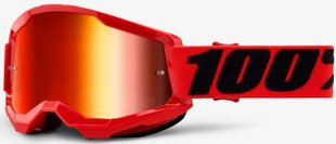 Маска Ride 100% STRATA 2 Goggle Red - Mirror Red Lens, Mirror Lens