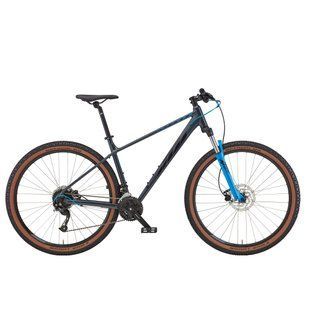 Велосипед KTM CHICAGO 291 29" рама S/38 сірий (чорно-блакитний), 2022