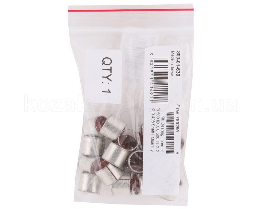 Бушинг FOX Internal [0.500 ID X 0.500 TLG X &Oslash; 0.498 Shaft], Quantity 20, (Ref:003-01-001-A) (803-01-639)