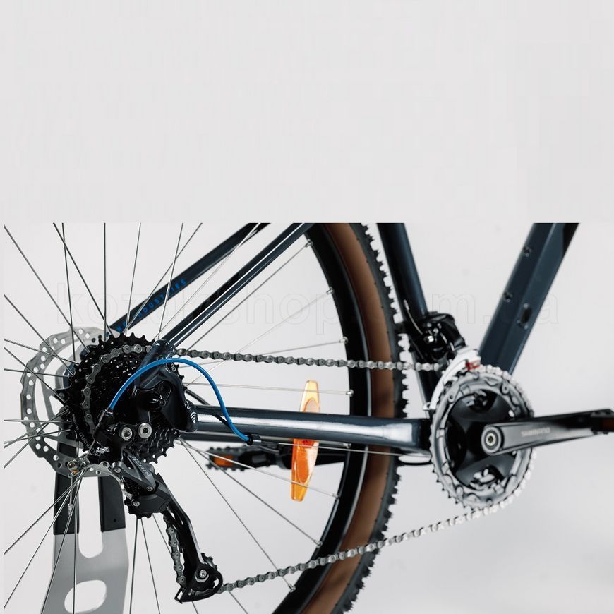 Велосипед KTM CHICAGO 291 29" рама S/38 сірий (чорно-блакитний), 2022