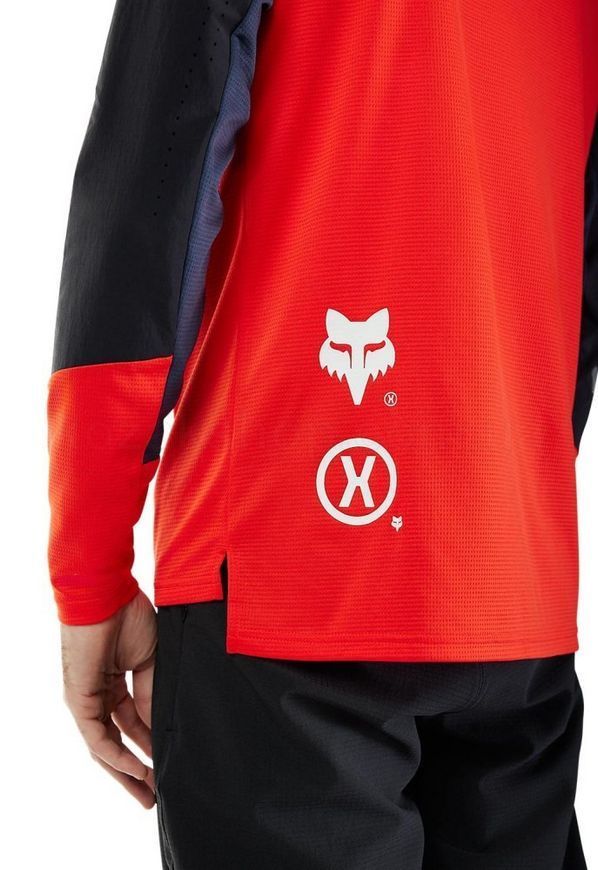 Вело джерси FOX DEFEND LS Jersey - ELEVATED [Flo Red], M