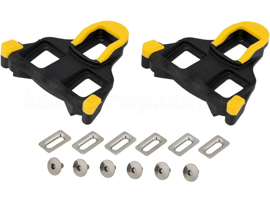 Шипи Shimano SM-SH11, SPD-SL шосе, жовті, вільний хід 6 град