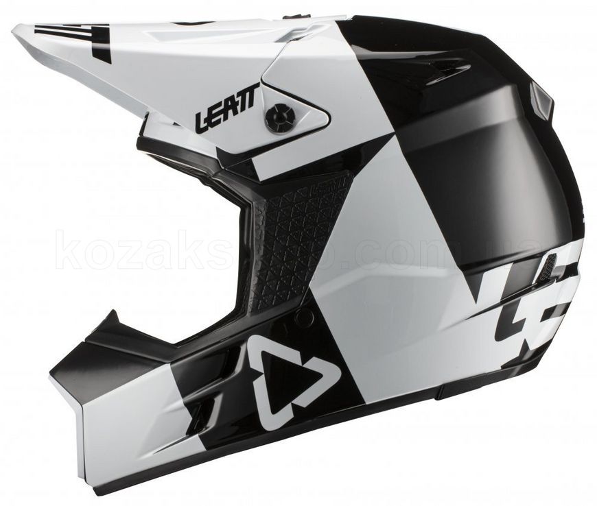 Детский мотошлем LEATT Helmet GPX 3.5 Jr V21.3 [Black White], YL