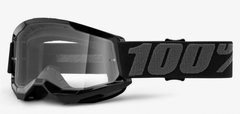 Детская маска 100% STRATA 2 Youth Goggle Black - Clear Lens, Clear Lens