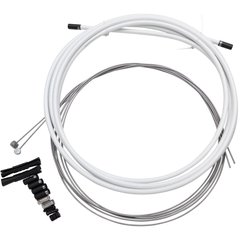 Трос и рубашка тормозной SRAM MTB Brake Cable Kit White 5mm (1x 1350mm, 1x 2350mm 1.5mm polished stainless steel cables, 5mm coil wound steel housing, ferrules, end caps, frame protectors)
