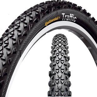Покрышка Continental Traffic II, 26"x1.90, Wire, Sport, 820 г, черный.