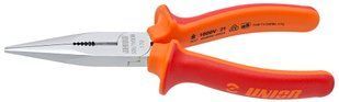 Плоскогубці діелектричні подовжені прямі Unior Tools 170mm Long nose pliers with side cutter and pipe grip, straight