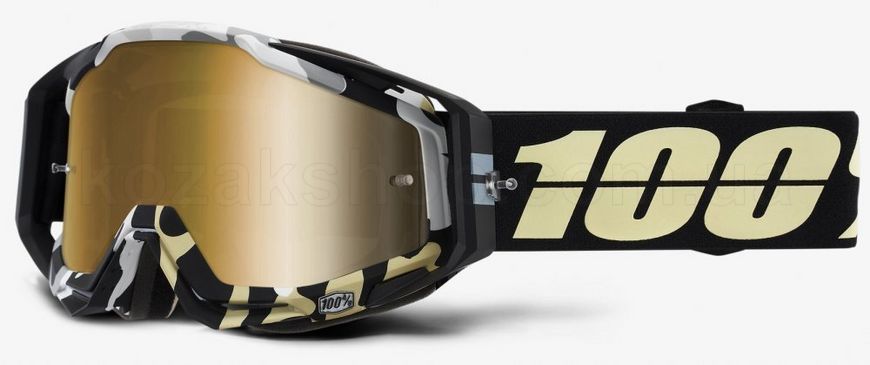 Маска 100% RACECRAFT Goggle Ergoflash - Mirror True Gold Lens