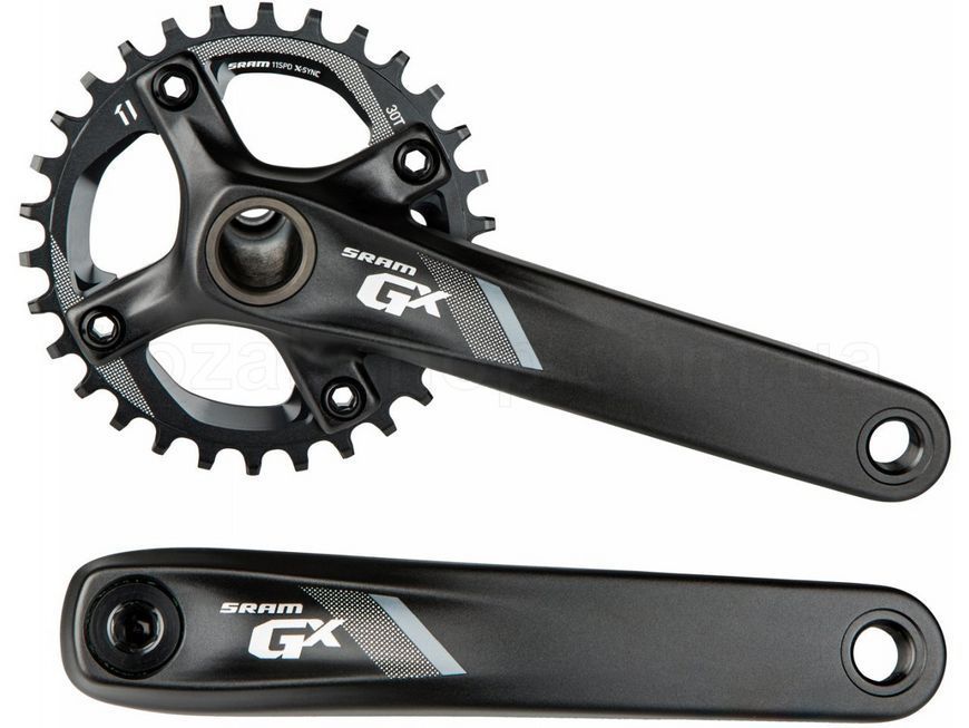 Шатуни SRAM GX 1000 11шв Fat Bike GXP 100mm Spindle 175 Black Зірка 30t X-SYNC