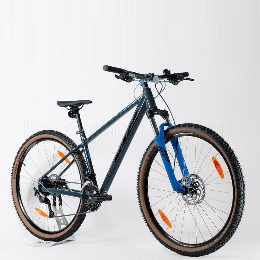 Велосипед KTM CHICAGO 291 29" рама XXL/57 сірий (чорно-блакитний), 2022