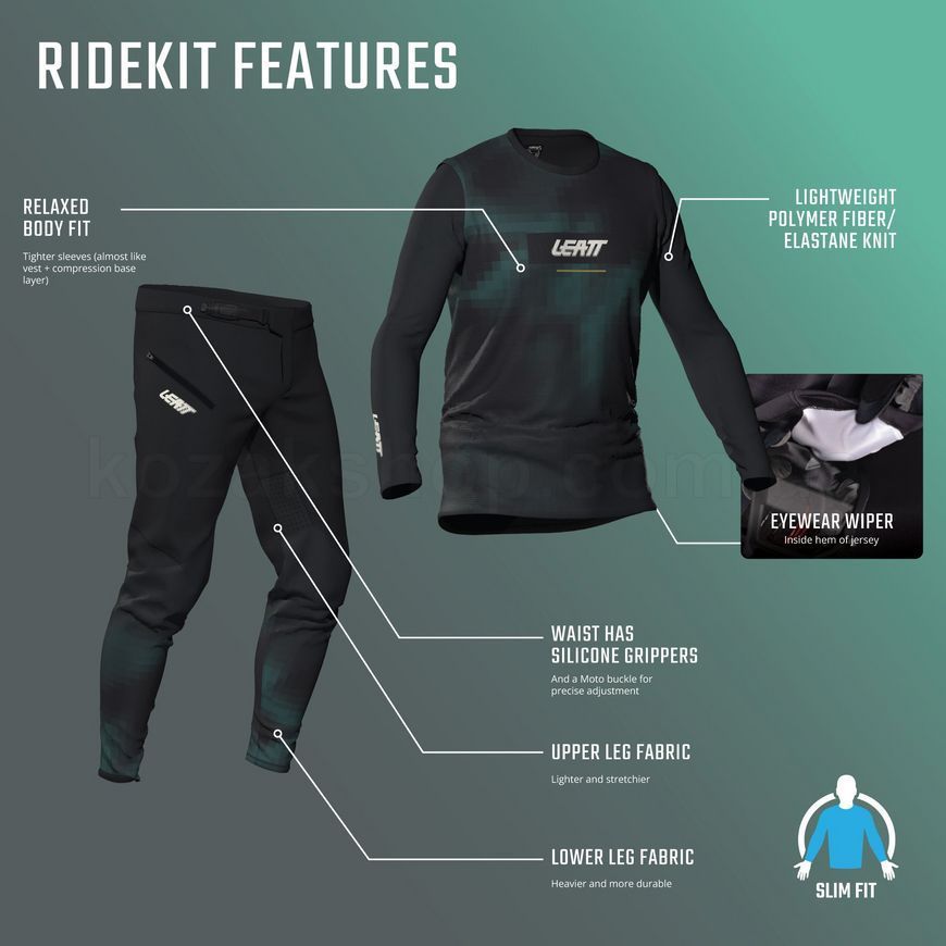 Комплект LEATT MTB 1.0 Ride Kit [Dusty Red], 34/L