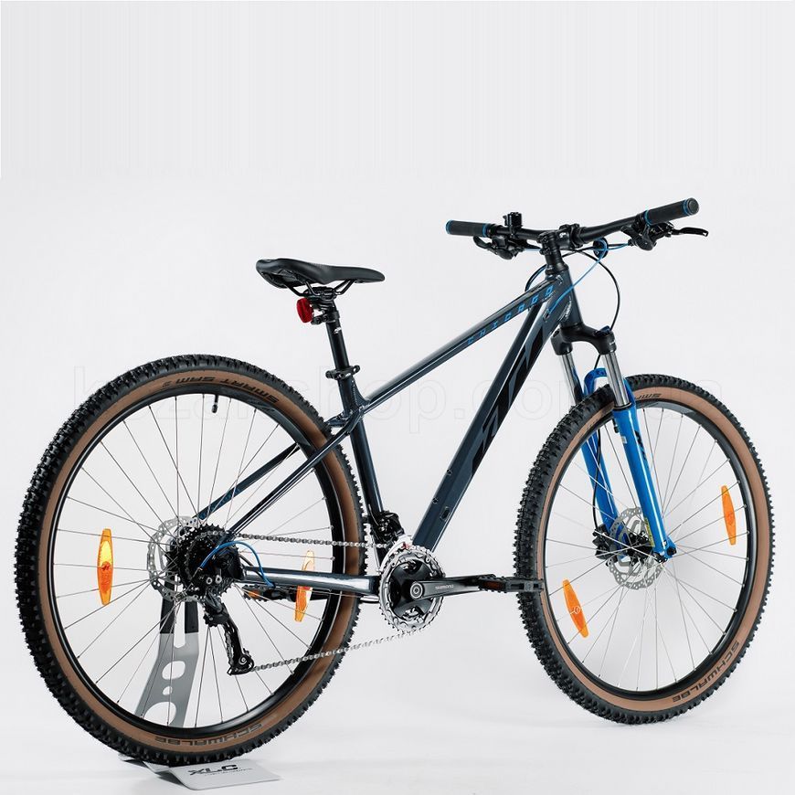 Велосипед KTM CHICAGO 291 29" рама XXL/57 сірий (чорно-блакитний), 2022