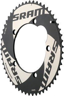 Зірка SRAM Chain Ring Road Red TT 53T S1 Non-Hidden Bolt 130 BCD Alum 4mm Black