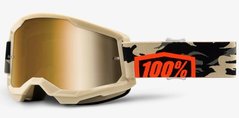 Маска 100% STRATA 2 Goggle Kombat - True Gold Lens, Mirror Lens