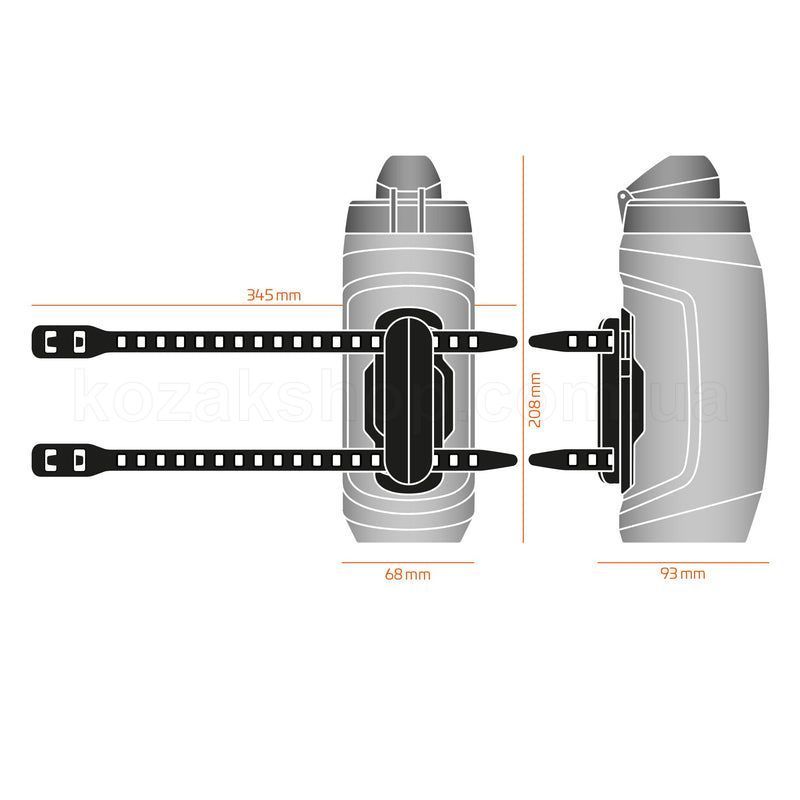Фляга FIDLOCK TWIST bottle 590 + Universal base [smoke]