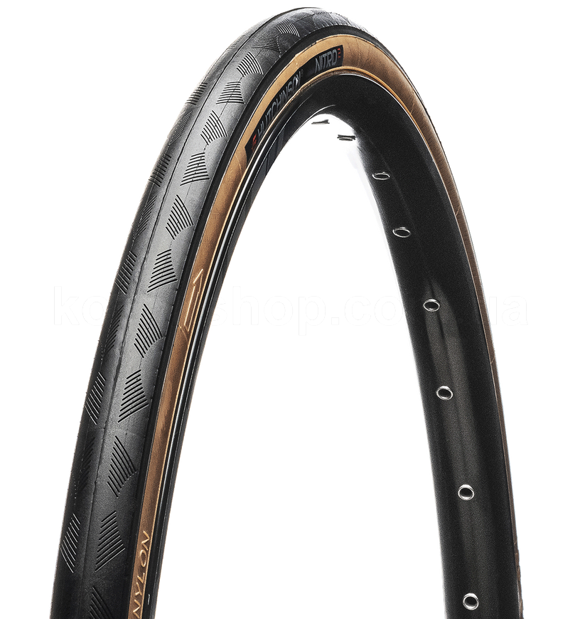 Покрышка Hutchinson NITRO 2 700х28 Mono-compound 66tpi Камерная Складная Black/Tan