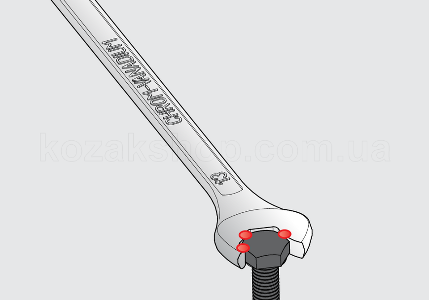 Ключ рожковый трехгранный комбинированный IBEX 15 Unior Tools Combination wrench IBEX