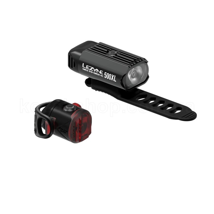 Комплект вело фонарей Lezyne HECTO DRIVE 500XL / FEMTO USB PAIR - Черный / Черный