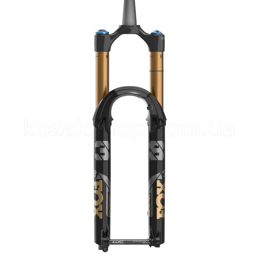 Вилка FOX 38 Factory, Grip X2, 29in, 180, FLOAT, Kashima, Shiny Blk, Kashima/Grey Logo, 15 X 110, 44mm Rake, 2025