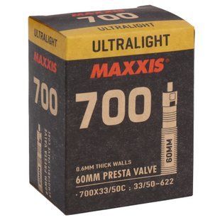 Камера Maxxis ULTRALIGHT 700X33/50C Presta 60мм