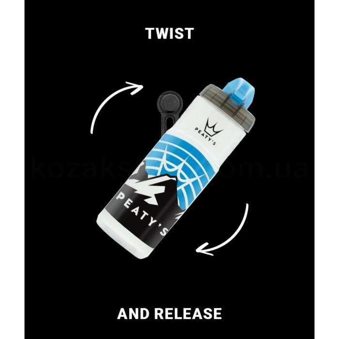 Фляга Peaty's x Fidlock Lockin Bottle, Mountains / Clear, 600ml