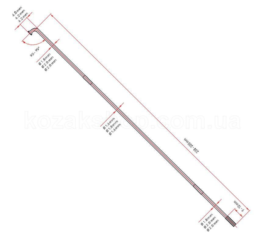 Изогнутые спицы DT Swiss Competition 2.0/1.8/2.0 x 290 мм х 100шт [Black]