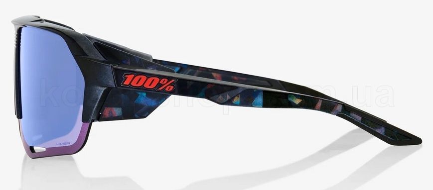 Очки Ride 100% NORVIK - Black Holographic - HiPER Blue Multilayer Mirror Lens, Mirror Lens