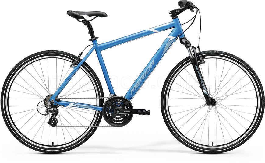 Велосипед Merida CROSSWAY 10-V, S-M, BLUE(STEEL BLUE/WHITE)