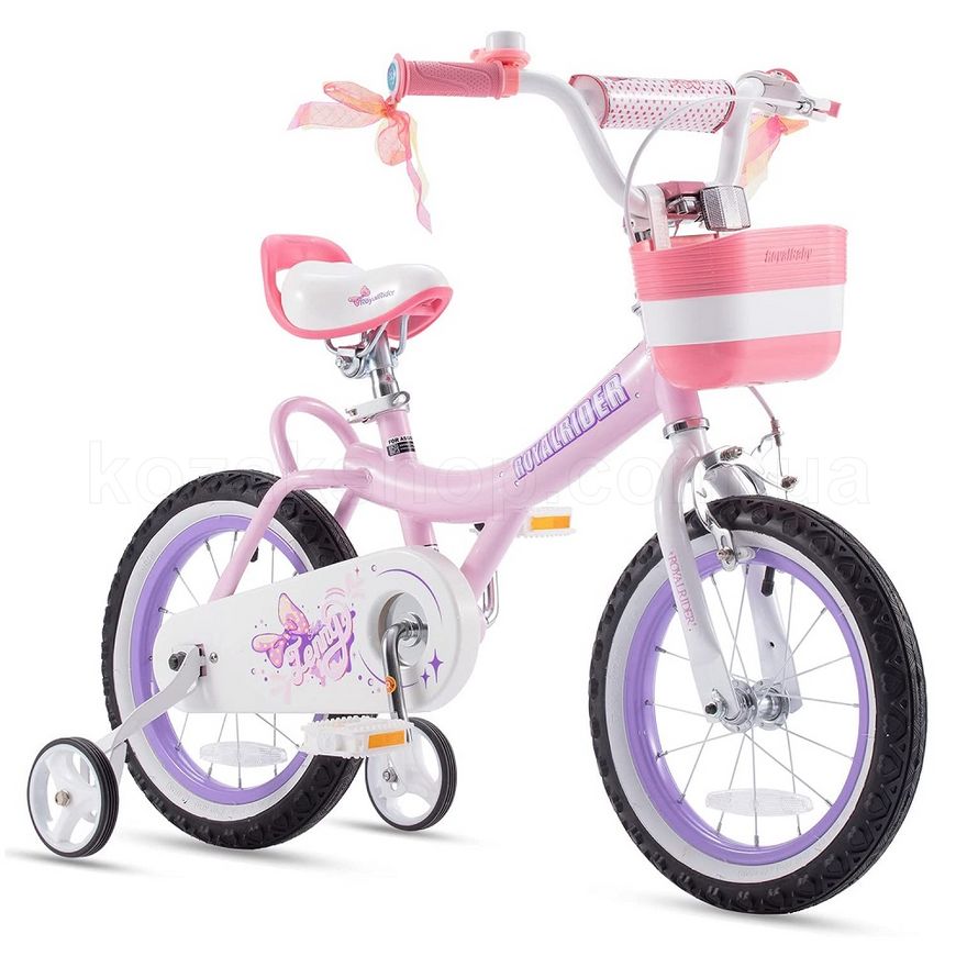 Дитячий велосипед RoyalBaby Jenny & Bunny 12", OFFICIAL UA, пурпурний
