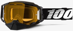 Маска Ride 100% ARMEGA SNOWMOBILE Goggle Black - Yellow Lens, Colored Lens