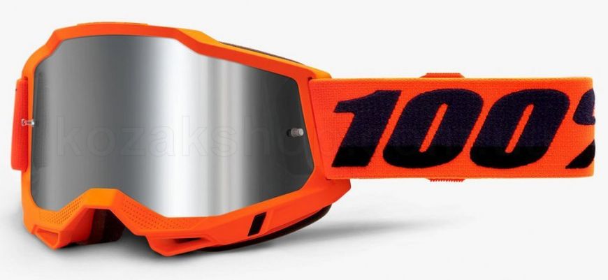 Маска 100% ACCURI II Goggle Orange - Mirror Silver Lens, Mirror Lens
