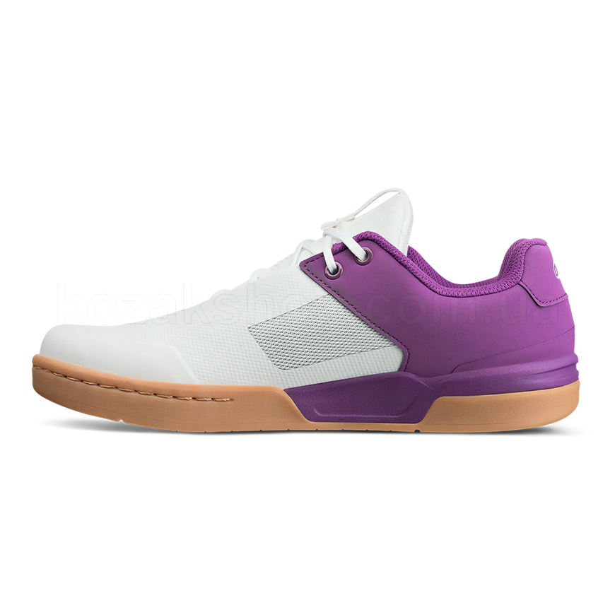 Вело обувь CrankBrothers Stamp Lace Flat [Bernard Kerr Edition WHITE / PURPLE - GUM OUTSOLE] - US 10.5