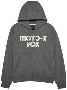 Толстовка FOX Oversize Zip Hoodie - MOTO-X [Graphite], M