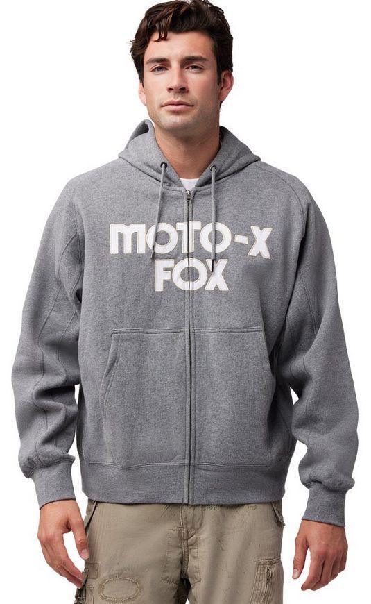 Толстовка FOX Oversize Zip Hoodie - MOTO-X [Graphite], M