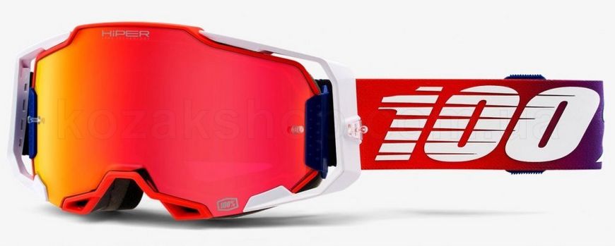 Маска 100% ARMEGA Goggle HiPER Factory - Red Mirror Lens