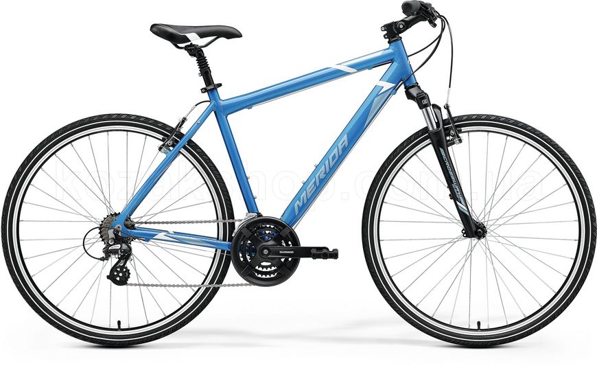 Велосипед Merida CROSSWAY 10-V, L, BLUE(STEEL BLUE/WHITE)