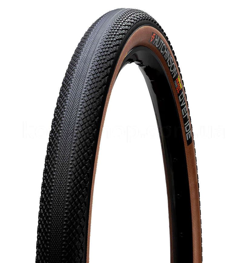 Покришка Hutchinson OVERIDE 700х50 Hardskin Bi-compound 127tpi Tubeless Ready Складна Black/Tan