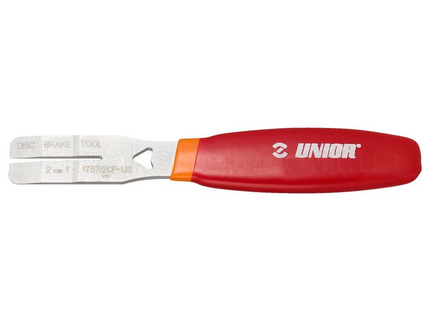 Распорка тормозных колодок + правка диска Unior Tools 2-in-1 Disc Brake Tool RED