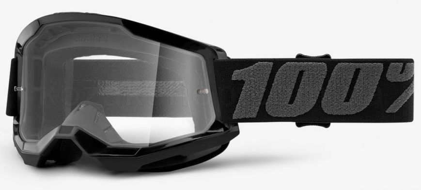 Маска 100% STRATA II Goggle Black - Clear Lens, Clear Lens