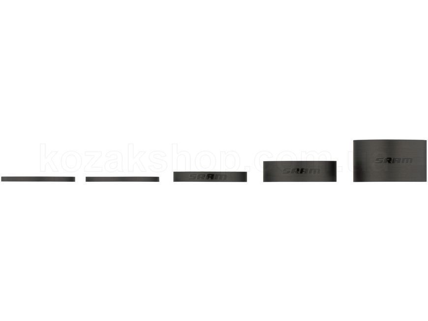 Проставки рульової колонки SRAM UD Carbon, Gloss Black Logo (2.5mm x 2, 5mm x 1, 10mm x 1, 20mm x 1) (00.4318.035.000)
