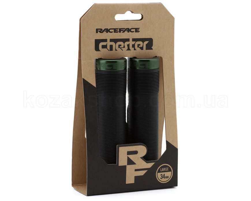 Гріпси Race Face CHESTER, 34MM, [BLACK,FOREST GREEN]