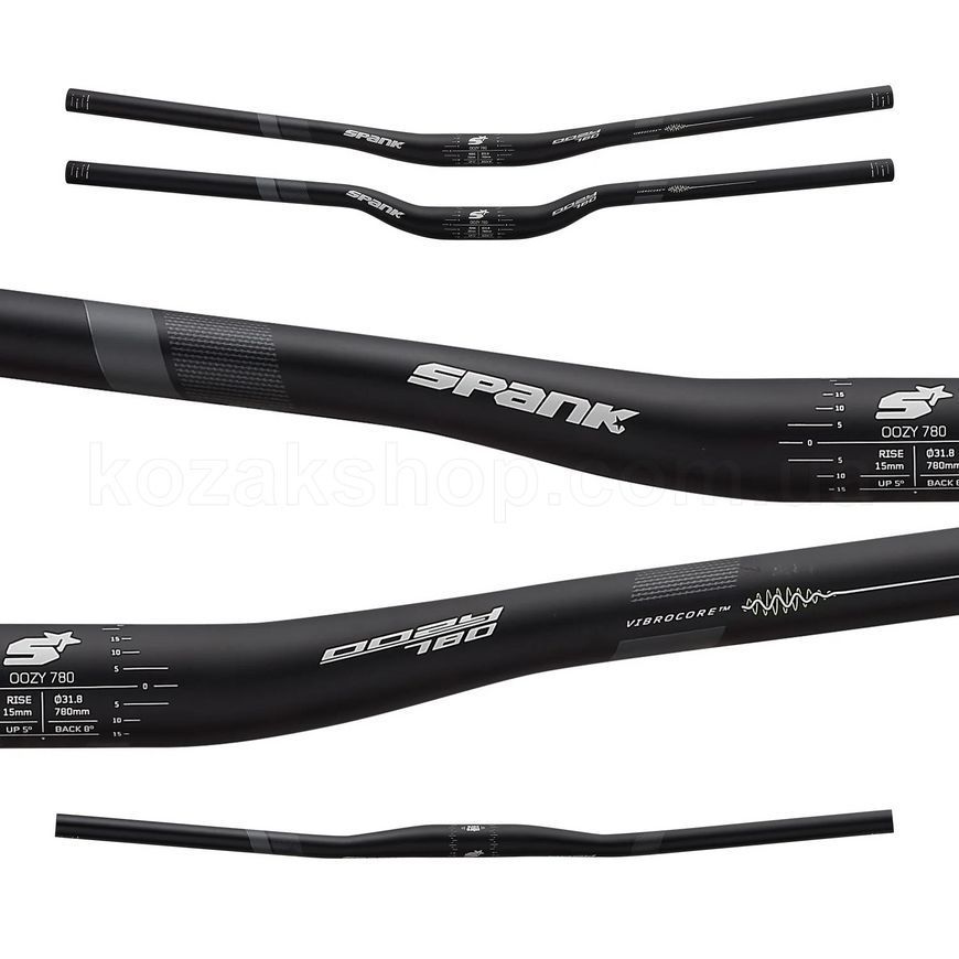 Руль SPANK OOZY 780 31.8 Vibrocore&trade;, 25R Black Grey